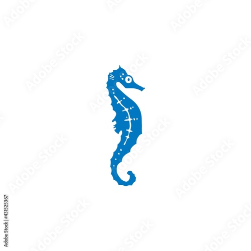 seahorse logo. sea animal icon. symbol