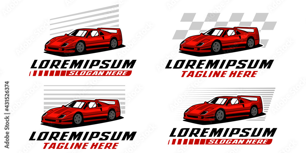 Sport car logo template