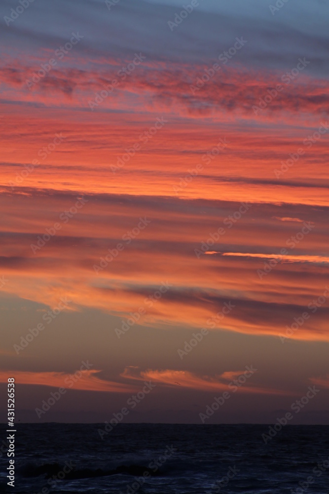 Fototapeta premium sunset and clouds on the beach
