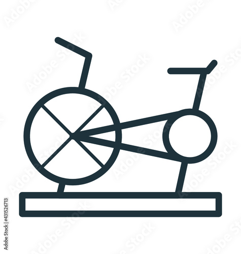 Stationary Cycle Vector Icon