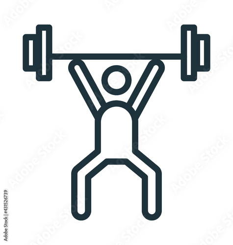 Weightlifter Vector Icon
