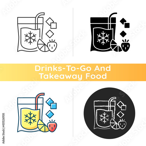 Slushy drinks to go icon
