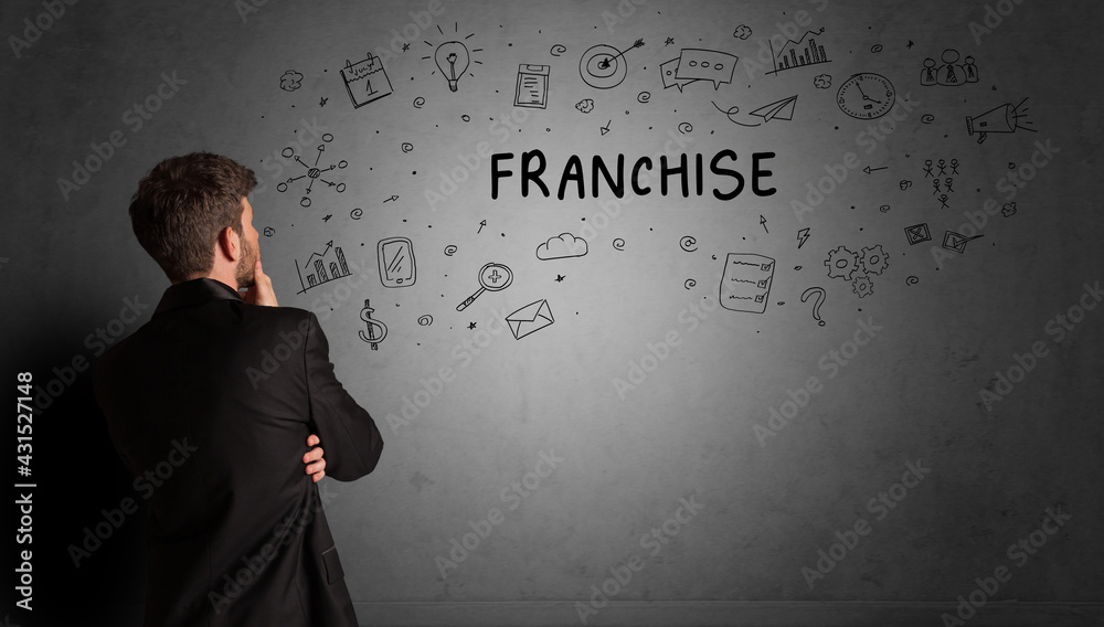 businessman drawing a creative idea sketch businessman drawing a creative idea sketch