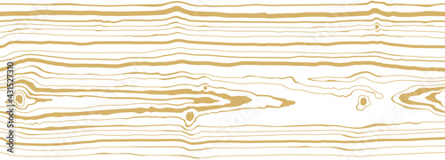 Dense thin lines pattern white background with light golden vein. Wood grain texture. Seamless tree pattern. Vector wallpaper