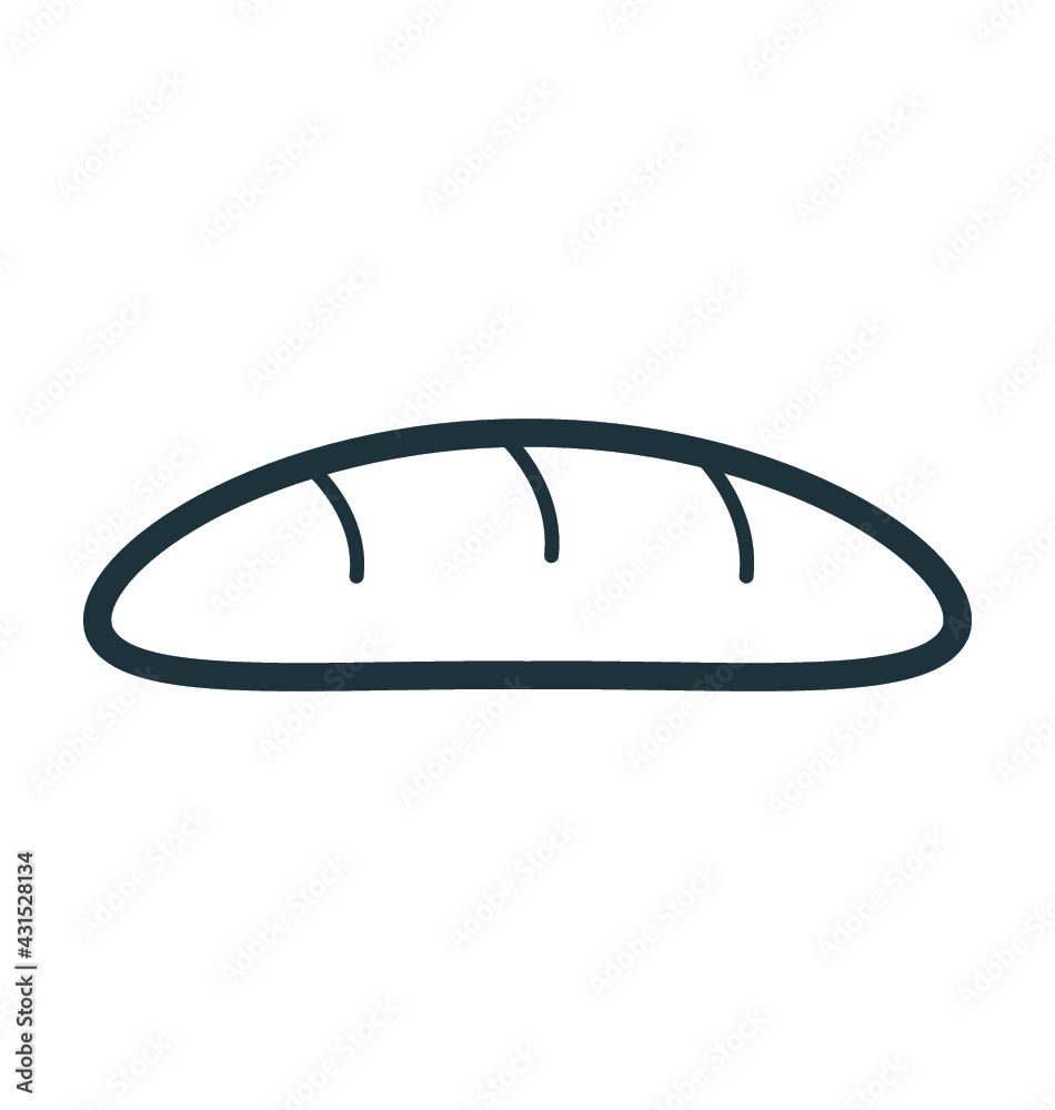 Baguette Vector Icon Baguette Vector Icon