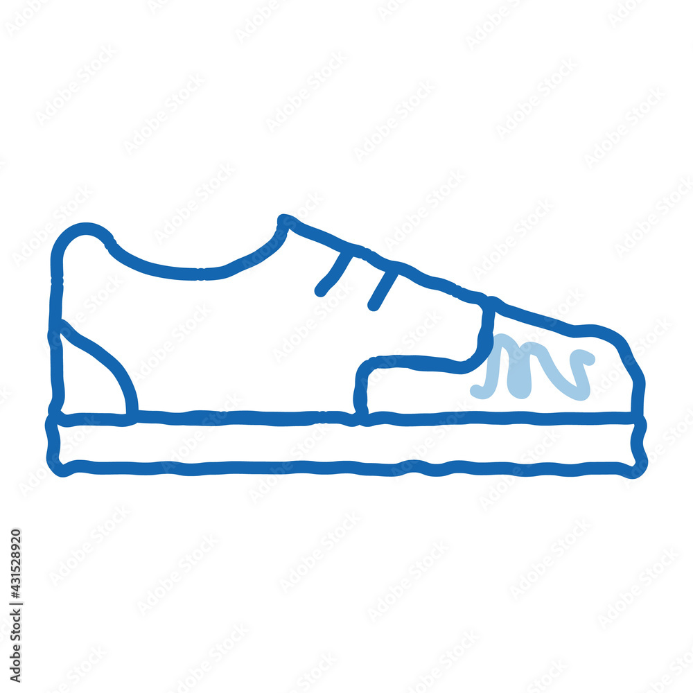 Sneaker Shoe doodle icon hand drawn illustration Sneaker Shoe doodle icon hand drawn illustration