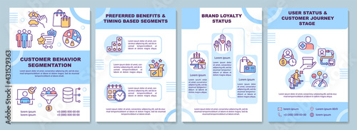 Customer behavior segmentation brochure template