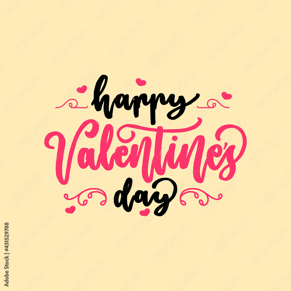 Happy valentine's day lettering