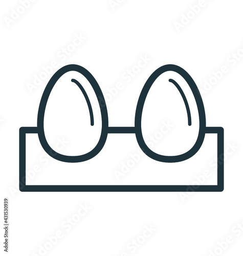 Eggs Tray Vector Icon