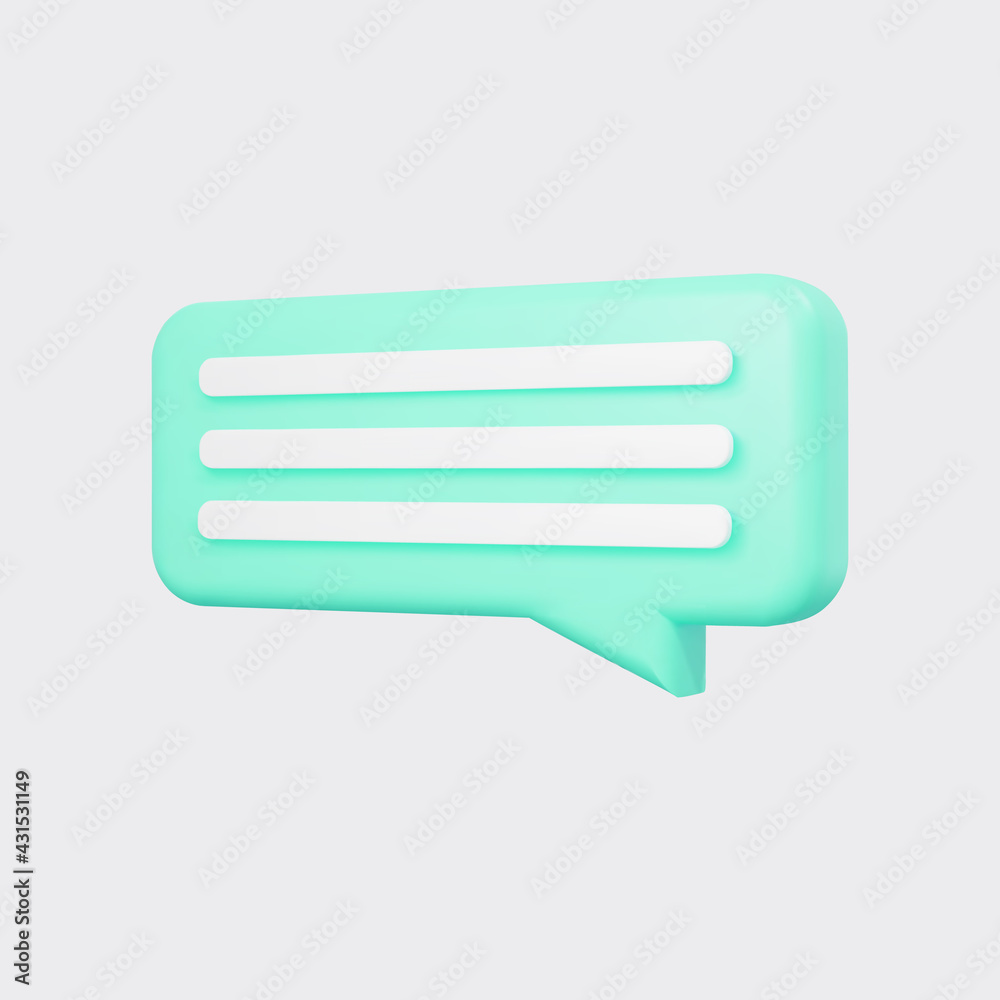 Cyan 3d bubble talk isolated on gray background. Glossy blue speech bubble, dialogue, messenger shape. 3D render vector icon for social media or website Cyan 3d bubble talk isolated on gray background. Glossy blue speech bubble, dialogue, messenger shape. 3D render vector icon for social media or website