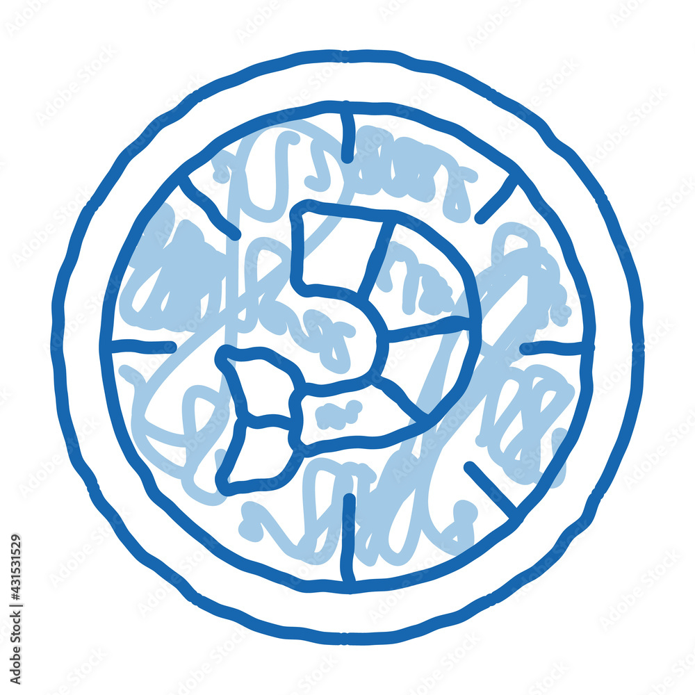 Pizza Shrimp doodle icon hand drawn illustration Pizza Shrimp doodle icon hand drawn illustration