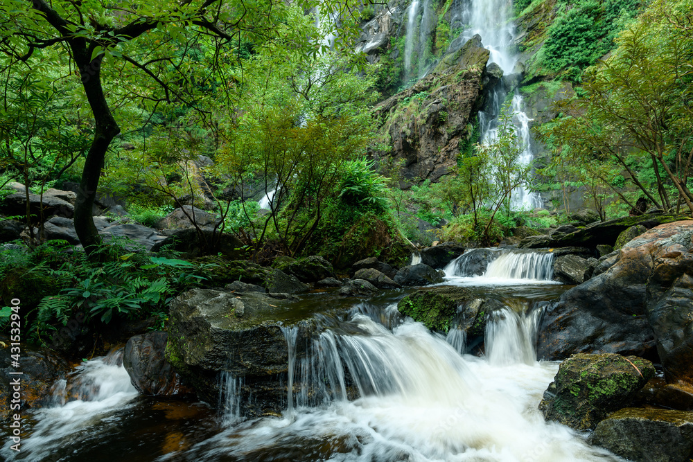 Beautiful waterfall in deep forest at Thailand. Beautiful waterfall in deep forest at Thailand.