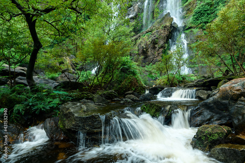 Beautiful waterfall in deep forest at Thailand.