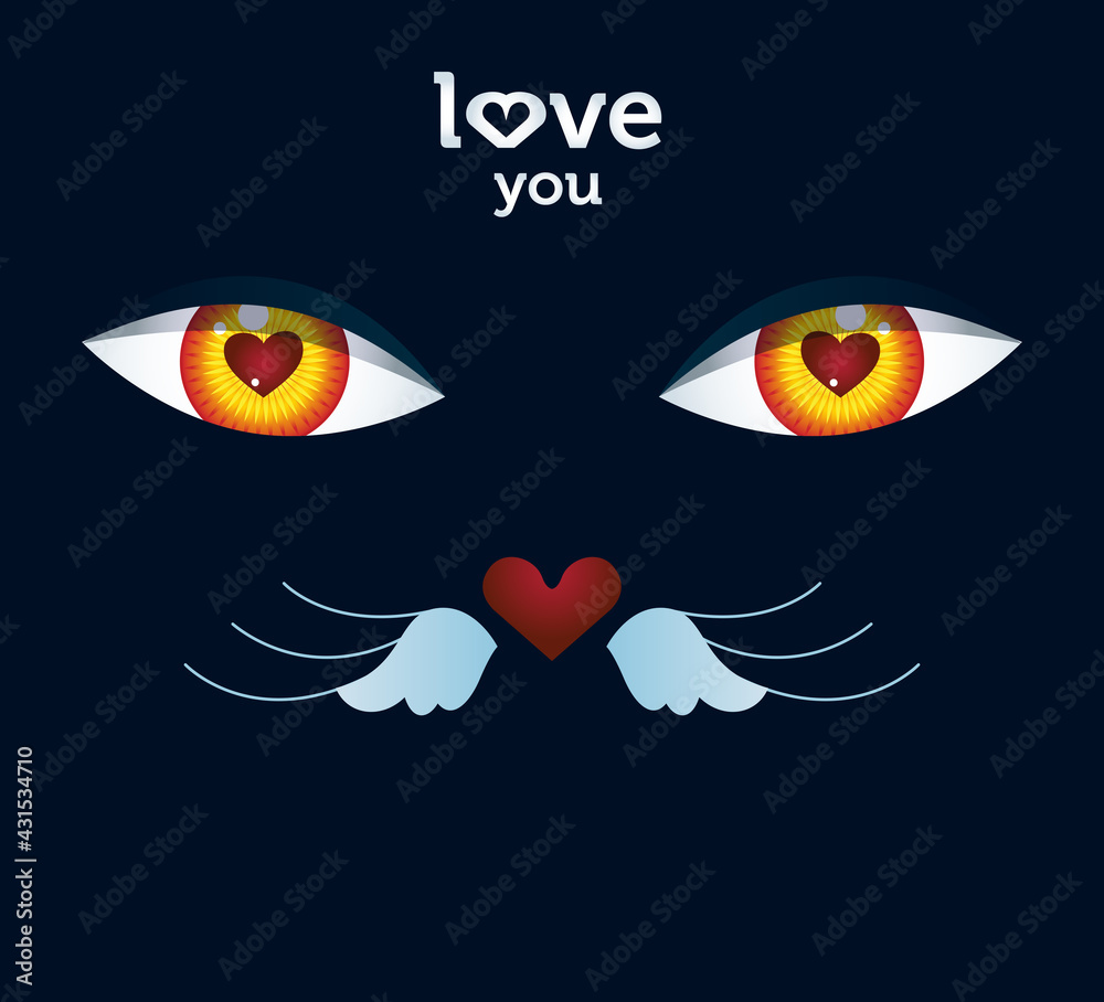 Fototapeta premium Love illustration for Valentines Day