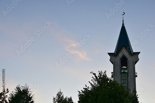 Minaret of the Tauba mosque. Naberezhnye Chelny. Russia.