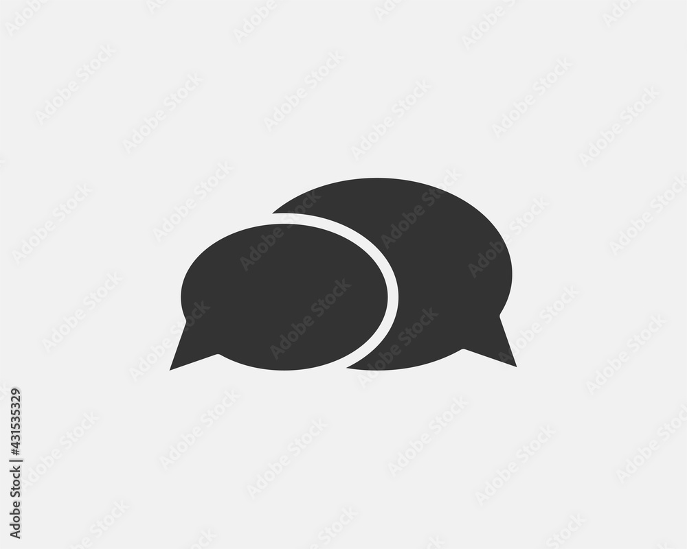 Chat icon vector design element. Talk bubble speech sign. Dialogue balloon.
