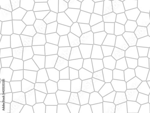 Patchwork, mosaïc, illustration. white backgrounk with gray lines