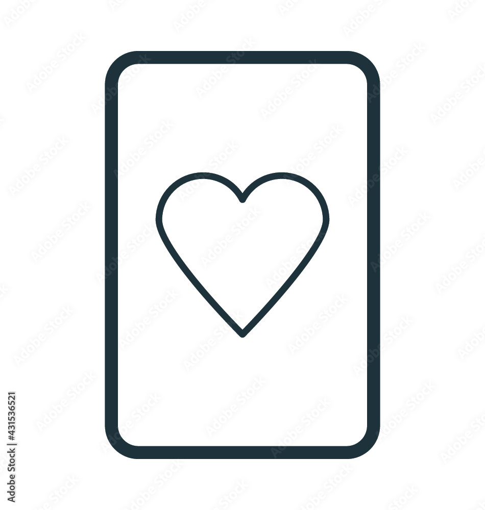 Heart Card Vector Icon Heart Card Vector Icon