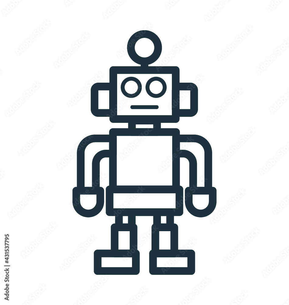 Robotic Machine Vector Icon Robotic Machine Vector Icon