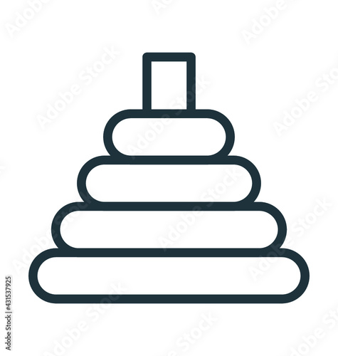 Children Pyramid Vector Icon