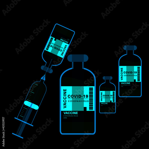 Coronavirus vaccine syring injection treatment medication pharmacy covid-19 protection stayhome stay safe.