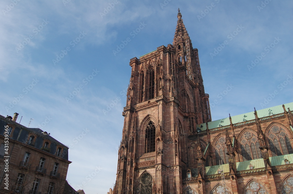 Strasbourg Cathedral of Gothic art, the top