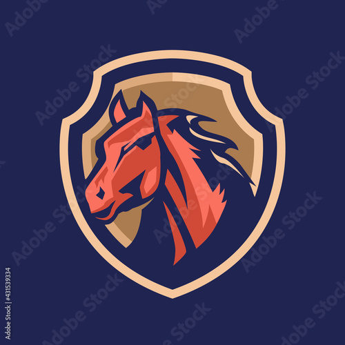 Horse head mascot logo