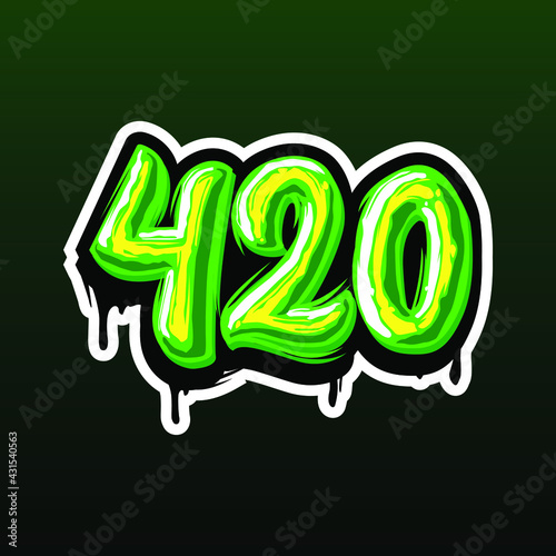 420 Typography Design for cannabis day