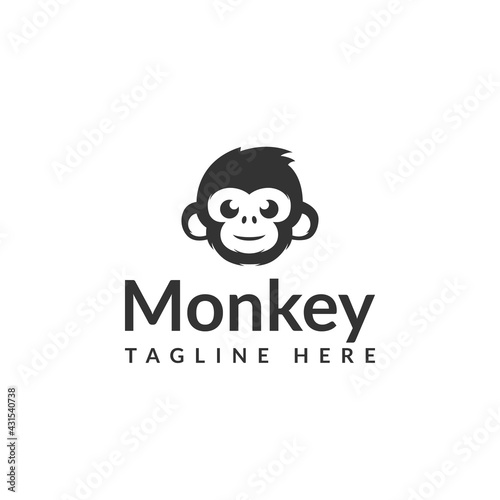 vector design monkey logo. logo template