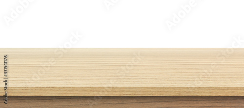 wood table isolate on white background.