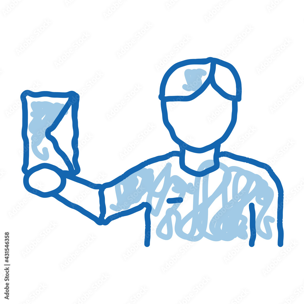 Courier Delivery Letter doodle icon hand drawn illustration Courier Delivery Letter doodle icon hand drawn illustration