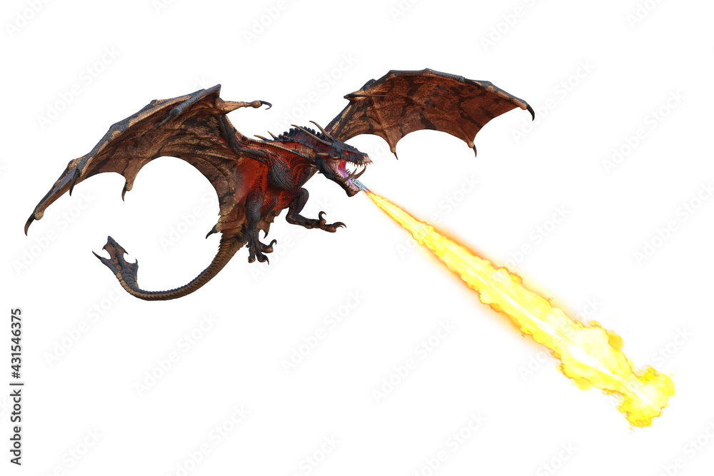 How To Draw A Dragon Flying And Breathing Fire Easy 6829