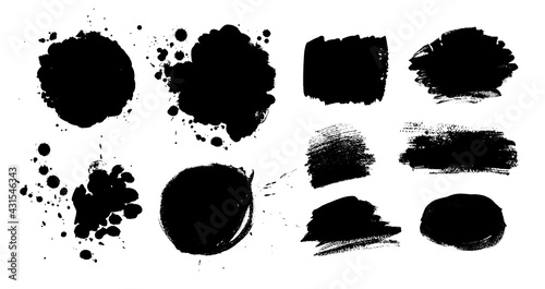 Collection of grunge vector hand drawn elements
