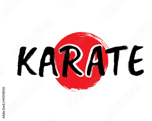 Karate word image. Clipart image