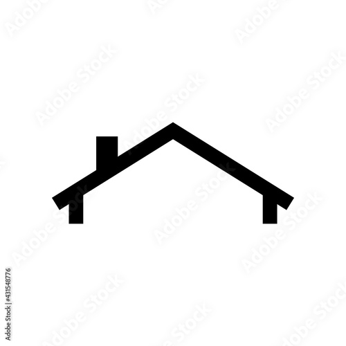 Fotografia, Obraz Single house roofline house icon