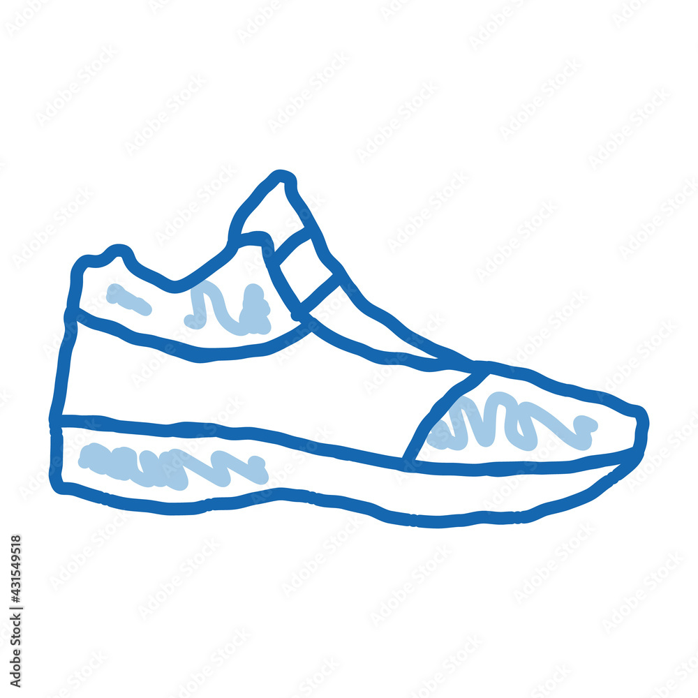 Volleyball Shoes Sneakers doodle icon hand drawn illustration