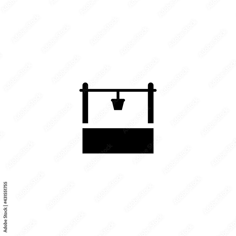 Water well icon isolated sign symbol and flat style for app, web and digital design. Vector illustration. Water well icon isolated sign symbol and flat style for app, web and digital design. Vector illustration.