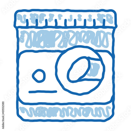 Sugar Container doodle icon hand drawn illustration