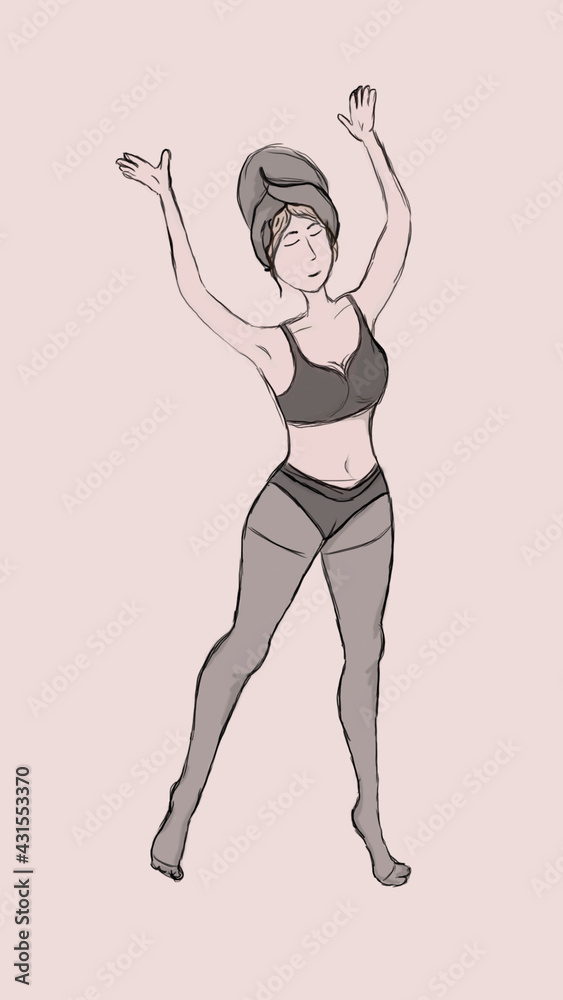 curvy woman body line art. Minimalist linear female figure. Happy girls. Body positive. Contemporary art in pastel colors curvy woman body line art. Minimalist linear female figure. Happy girls. Body positive. Contemporary art in pastel colors