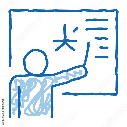 Foreign Language Teacher doodle icon hand drawn illustration