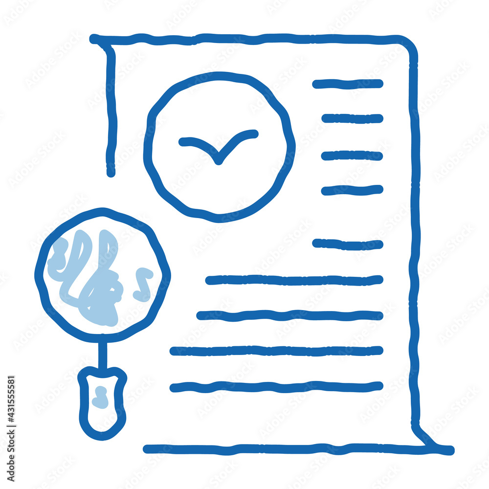 Bird Document List Research doodle icon hand drawn illustration Bird Document List Research doodle icon hand drawn illustration