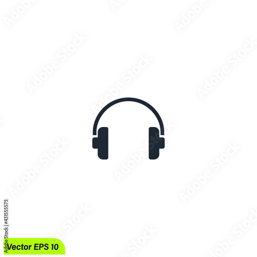 headset icon DJ symbol simple design element