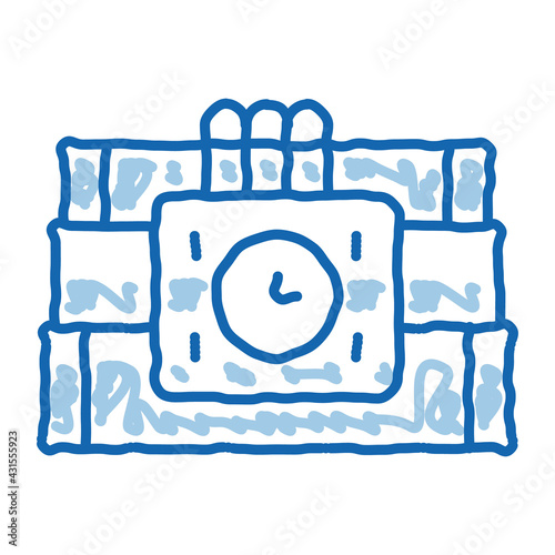 Dynamite Tool doodle icon hand drawn illustration