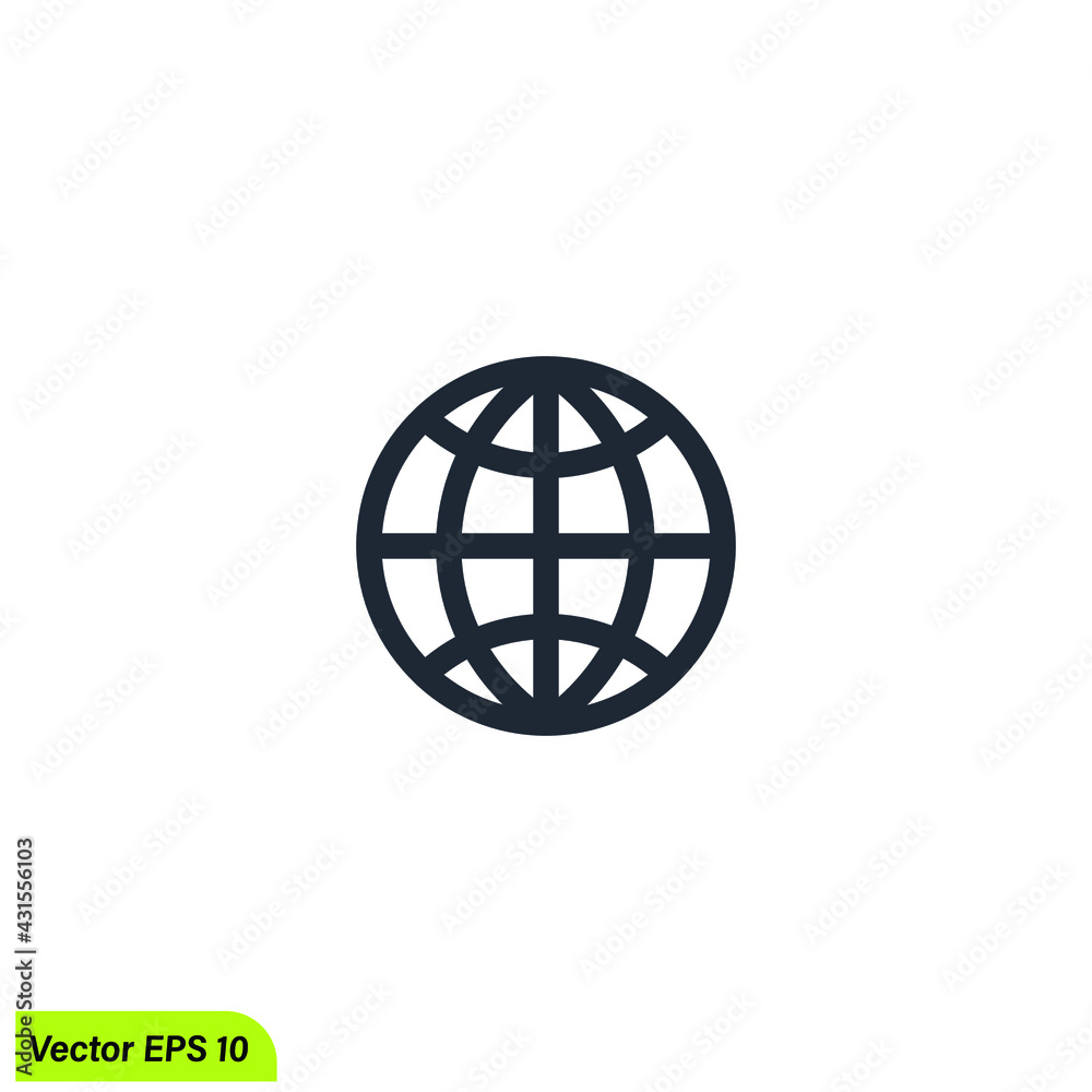 globe icon world symbol simple design element globe icon world symbol simple design element