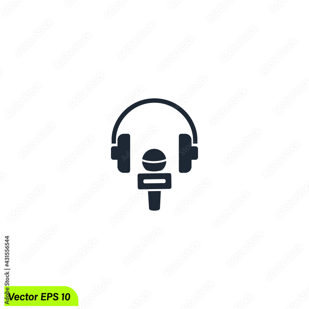 microphone news icon broadcasting symbol logo template simple design element microphone news icon broadcasting symbol logo template simple design element