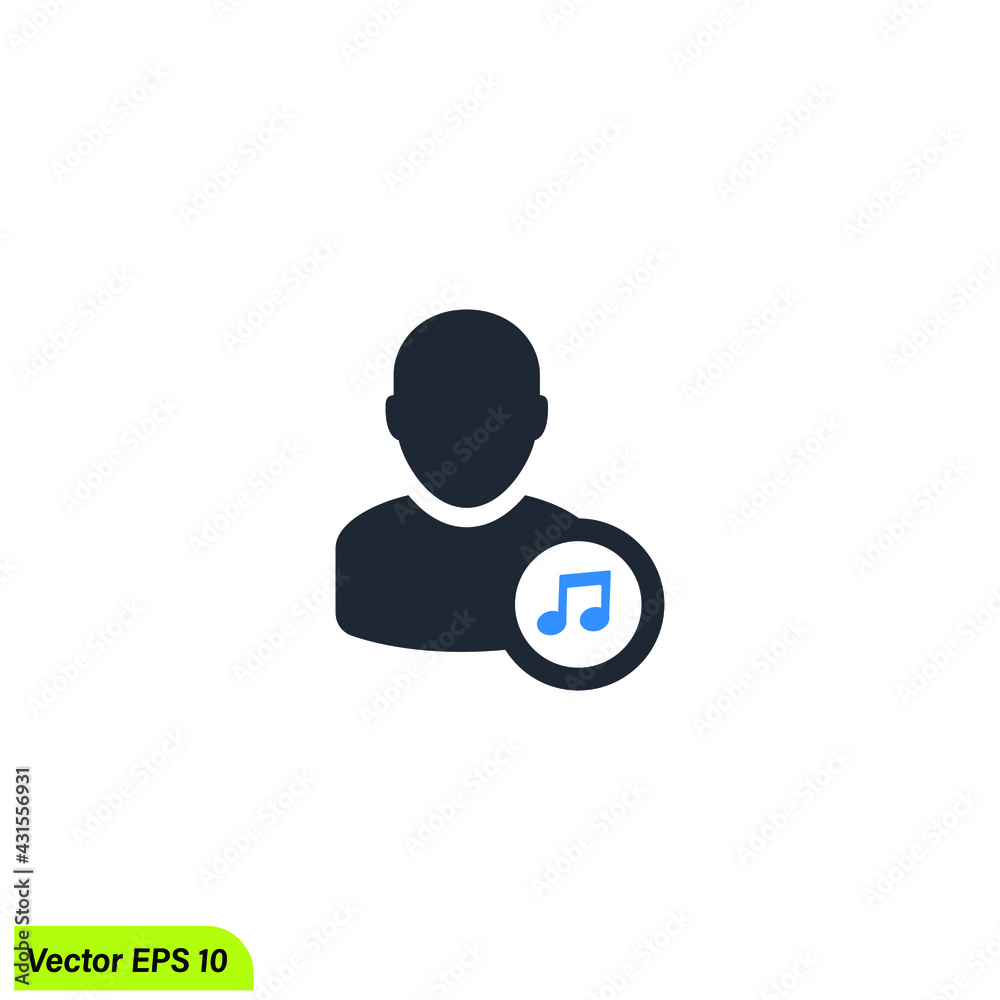 singer icon simple design element singer icon simple design element