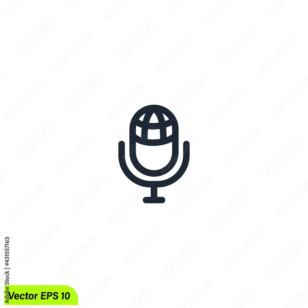 microphone news icon broadcasting symbol logo template simple design element microphone news icon broadcasting symbol logo template simple design element