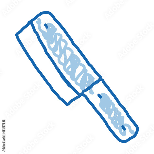 Hatchet Knife doodle icon hand drawn illustration