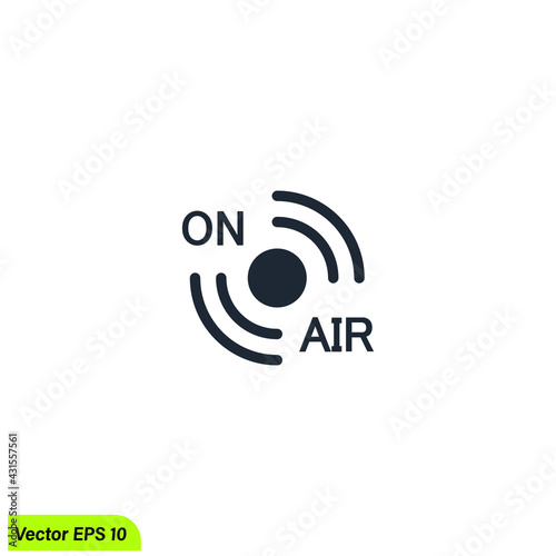 microphone news icon broadcasting symbol logo template simple design element