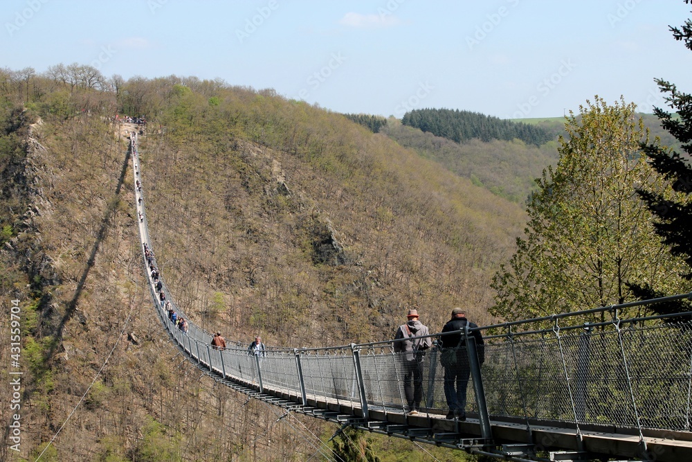 Wanderung mit Adrenalin-Kick, die Geierlay-Brücke